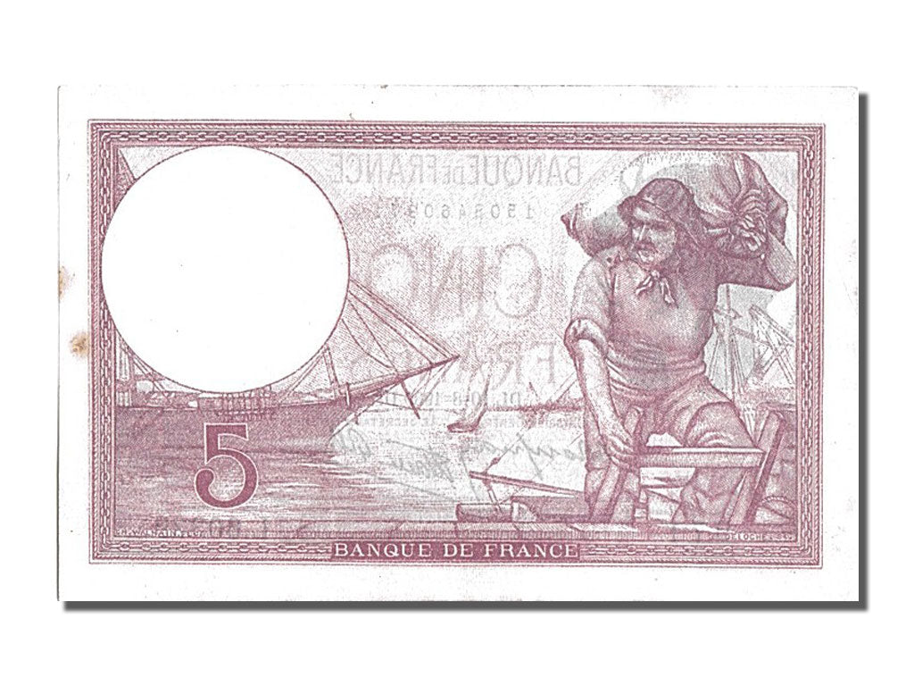 Billete, Francia, 5 Francs, 5 F 1917-1940 ''Violet'', 1939, 1939-08-10, SC