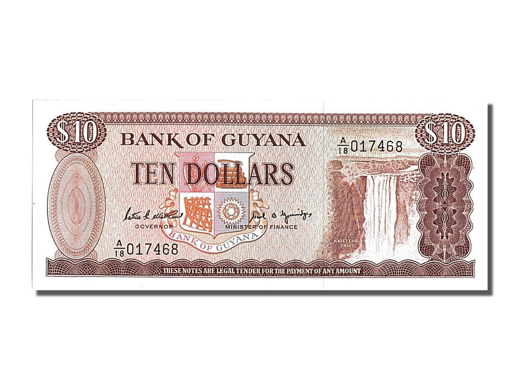 Banknot, Gujana, 10 Dollars, UNC(65-70)