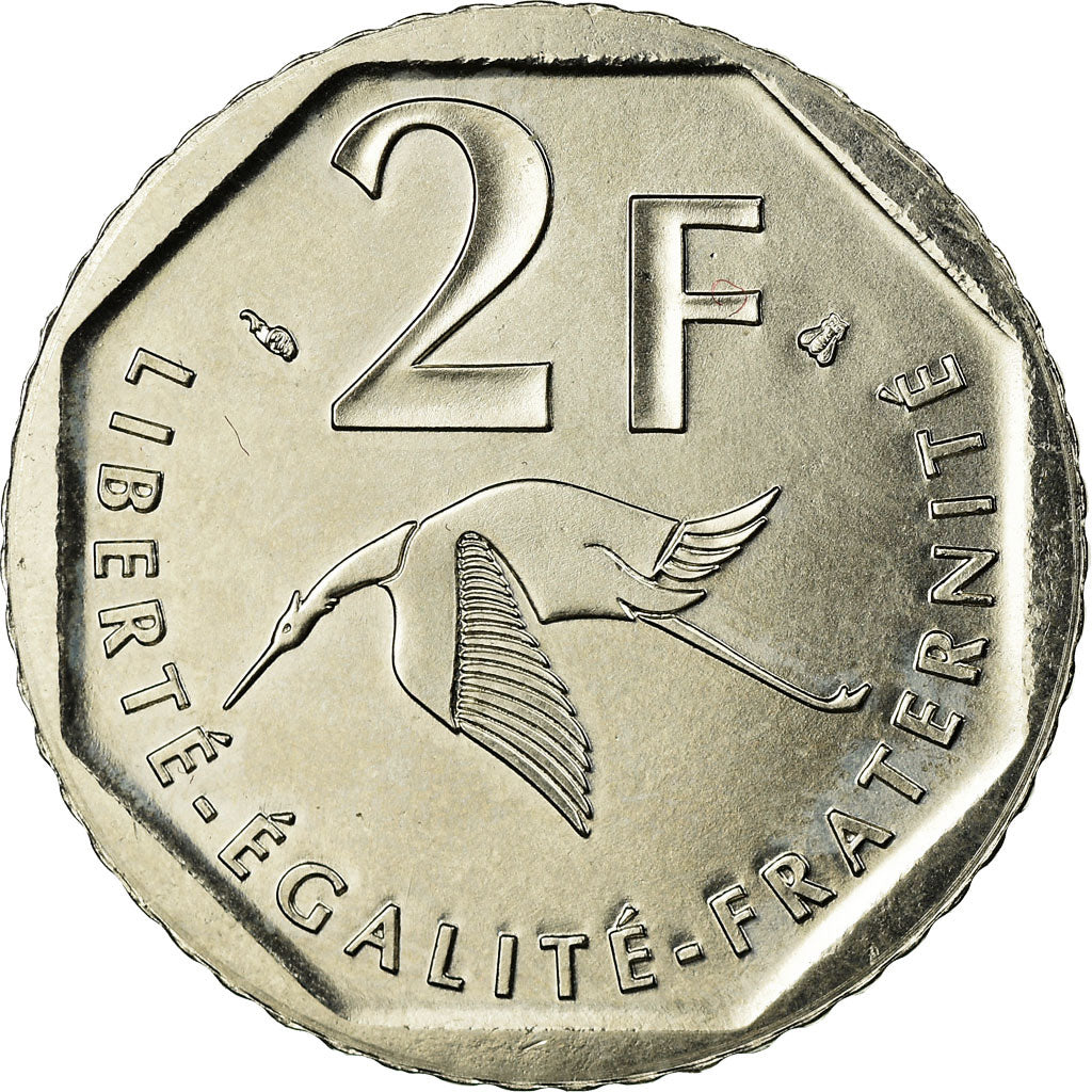 Moneda, Francia, 2 Francs, 1997, FDC, Níquel, Gadoury:550