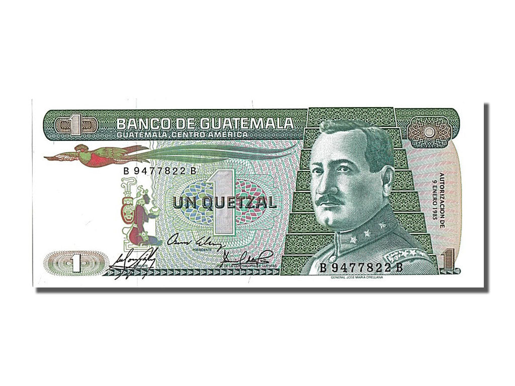 Banknote, Guatemala, 1 Quetzal, 1985, 1985-01-09, UNC(65-70)