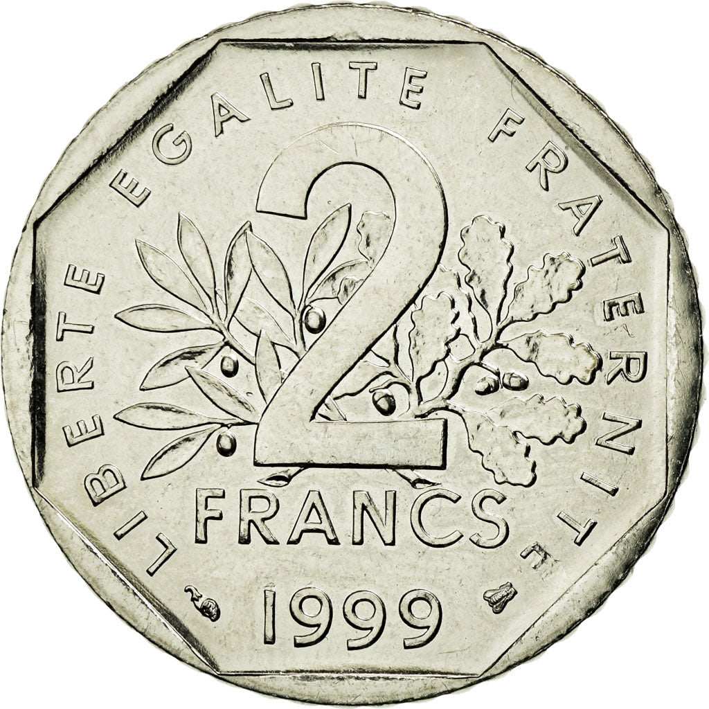 Monnaie, France, Semeuse, 2 Francs, 1999, FDC, Nickel, Gadoury:547