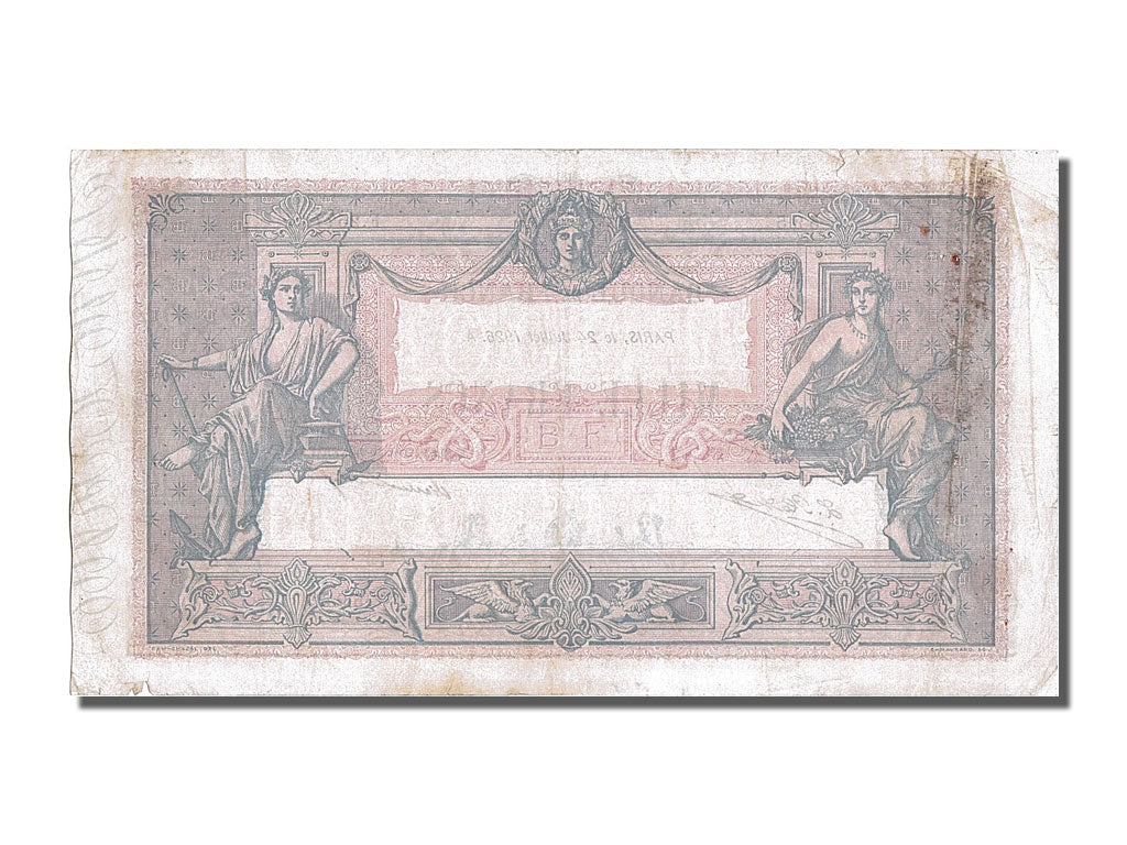 Banknot, Francja, 1000 Francs, Bleu et Rose, 1926, 1926-07-24, VF(30-35)