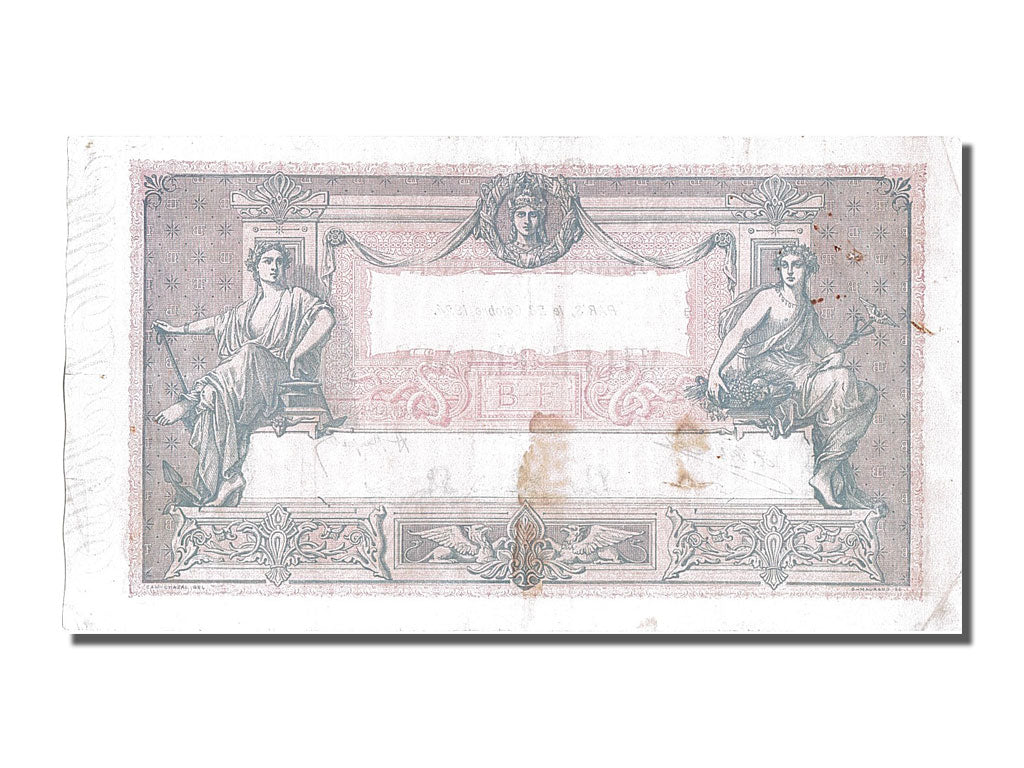 Geldschein, Frankreich, 1000 Francs, 1 000 F 1889-1926 ''Bleu et Rose'', 1924