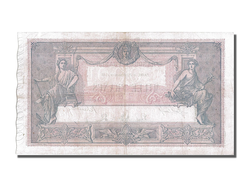 Geldschein, Frankreich, 1000 Francs, 1 000 F 1889-1926 ''Bleu et Rose'', 1919