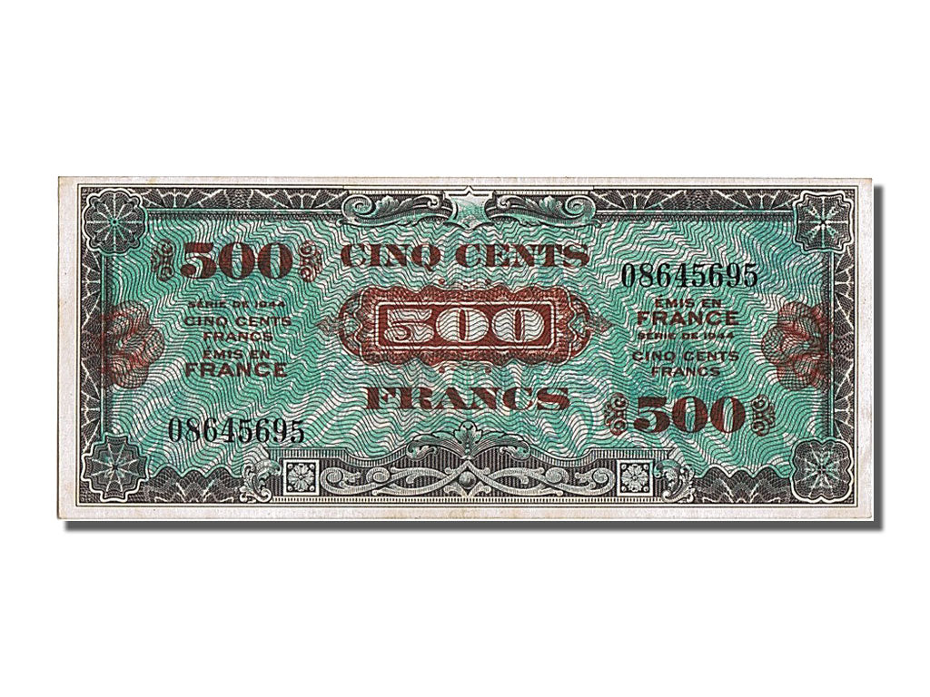 Banknote, France, 500 Francs, 1944 Flag/France, 1944, 1944-06-01, UNC(63)