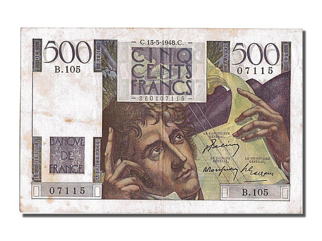 Biljet, Frankrijk, 500 Francs, 500 F 1945-1953 ''Chateaubriand'', 1948