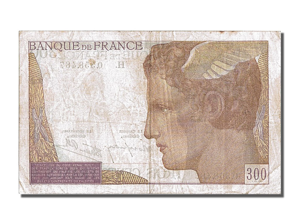 Banconote, Francia, 300 Francs, 300 F 1938-1939, 1938, BB+, Fayette:29.1, KM:87a