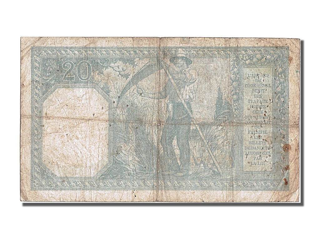 Billete, Francia, 20 Francs, 20 F 1916-1919 ''Bayard'', 1917, 1917-03-08, BC+