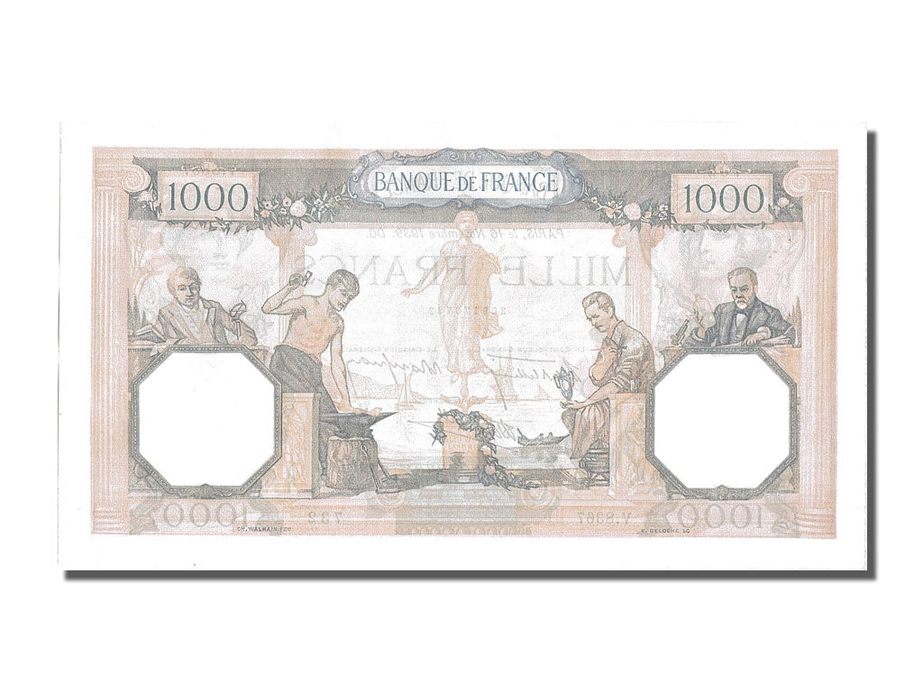 Biljet, Frankrijk, 500 Francs, 1 000 F 1927-1940 ''Cérès et Mercure'', 1939