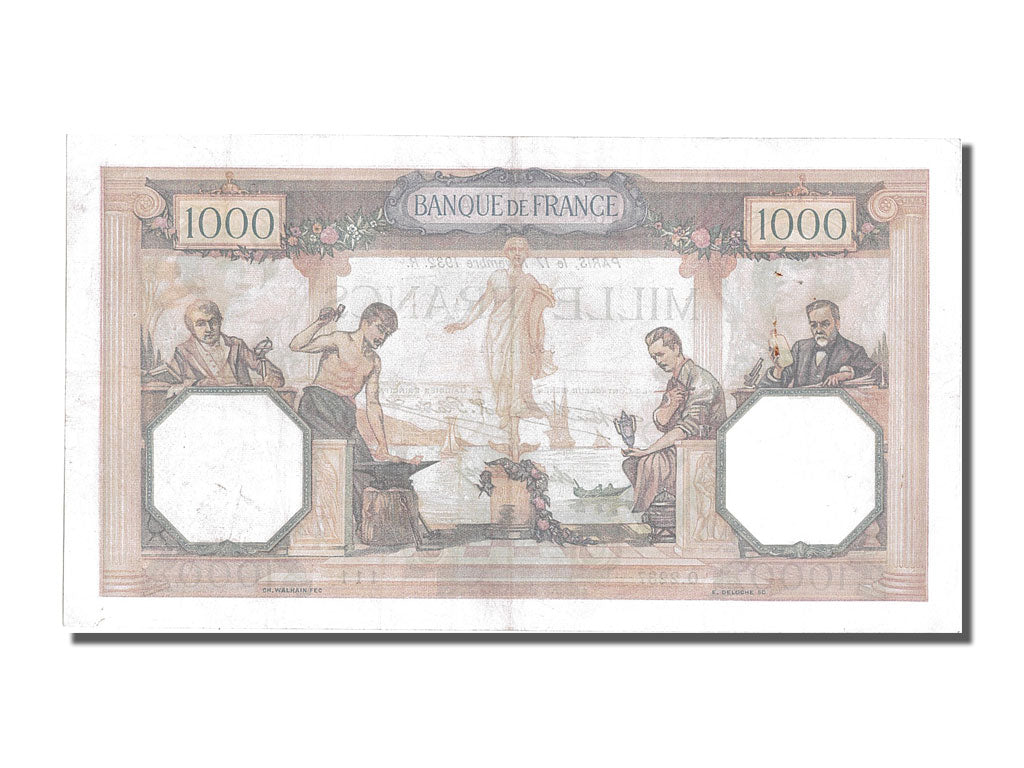 Banknote, France, 1000 Francs, 1 000 F 1927-1940 ''Cérès et Mercure'', 1932