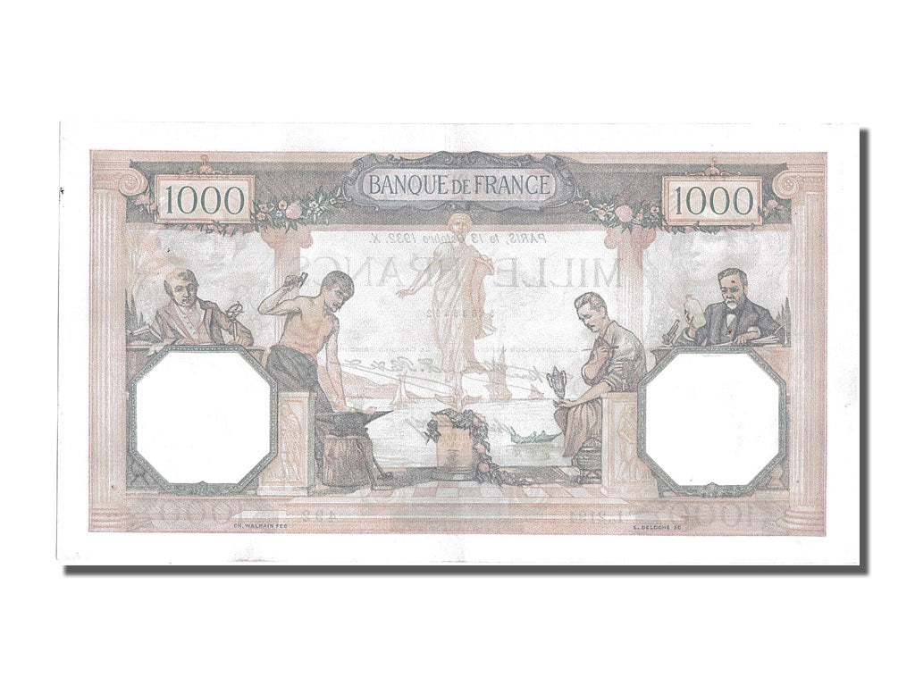 Banknote, France, 1000 Francs, 1 000 F 1927-1940 ''Cérès et Mercure'', 1932
