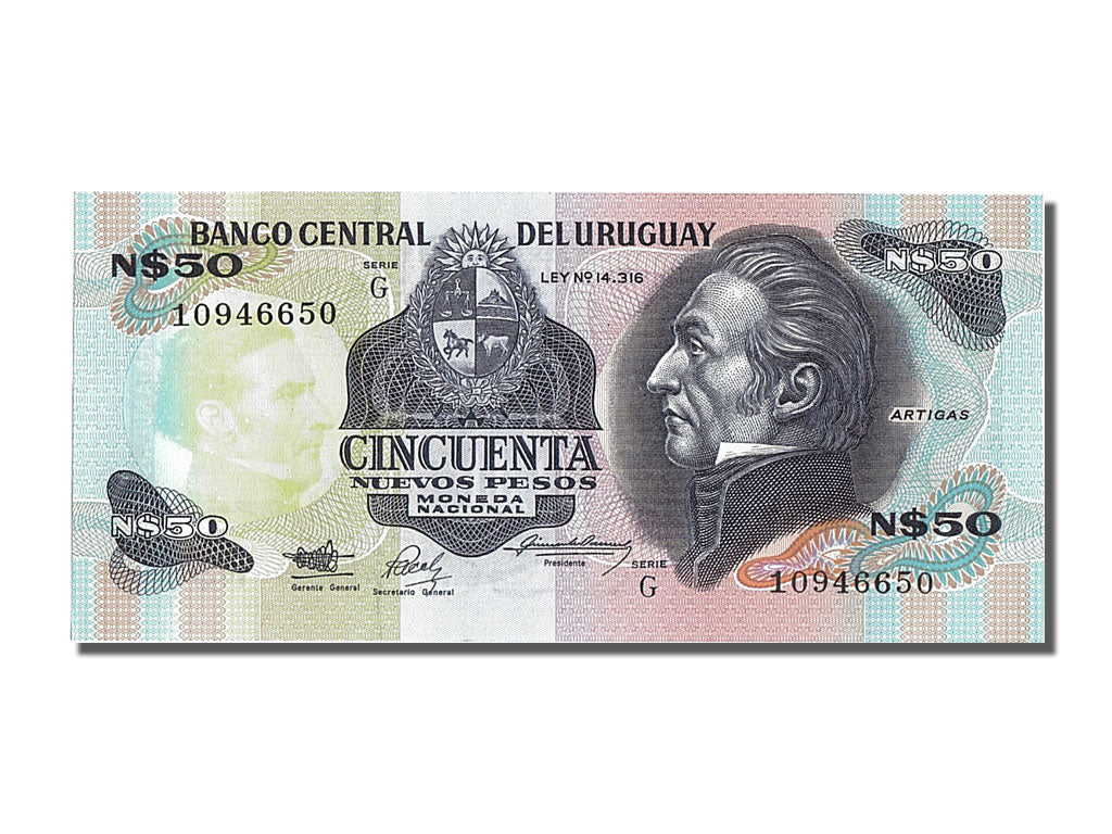 Billet, Uruguay, 50 Nuevos Pesos, NEUF