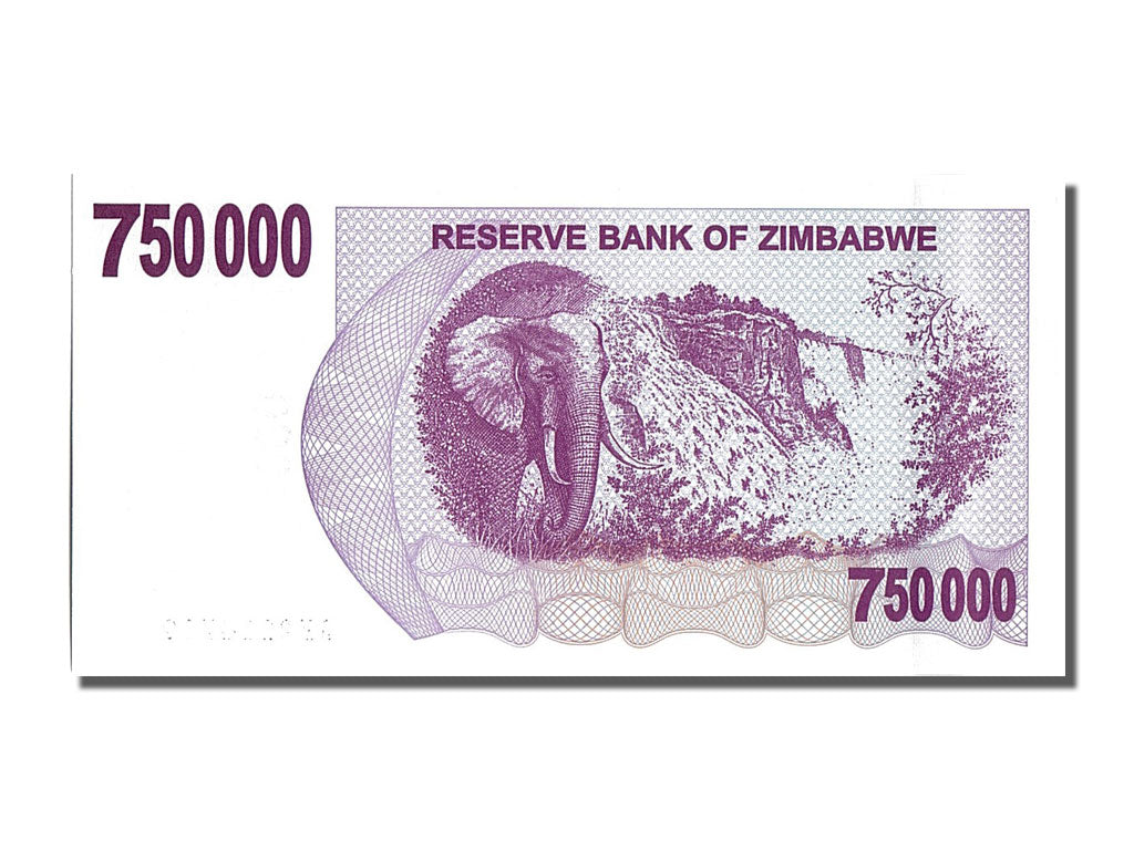 Banknote, Zimbabwe, 750,000 Dollars, 2007, 2007-12-31, UNC(65-70)