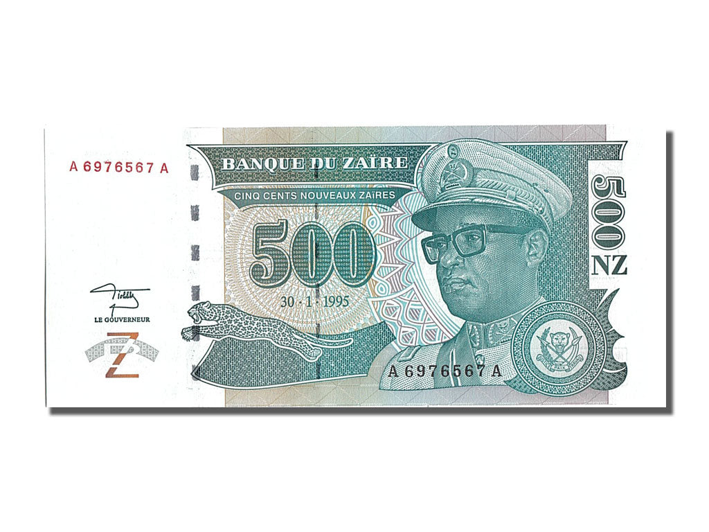 Billete, 500 Nouveaux Zaïres, 1995, Zaire, 1995-01-30, UNC