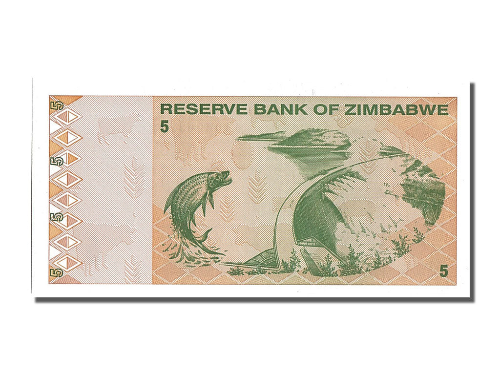 Banknote, Zimbabwe, 5 Dollars, 2009, UNC(65-70)