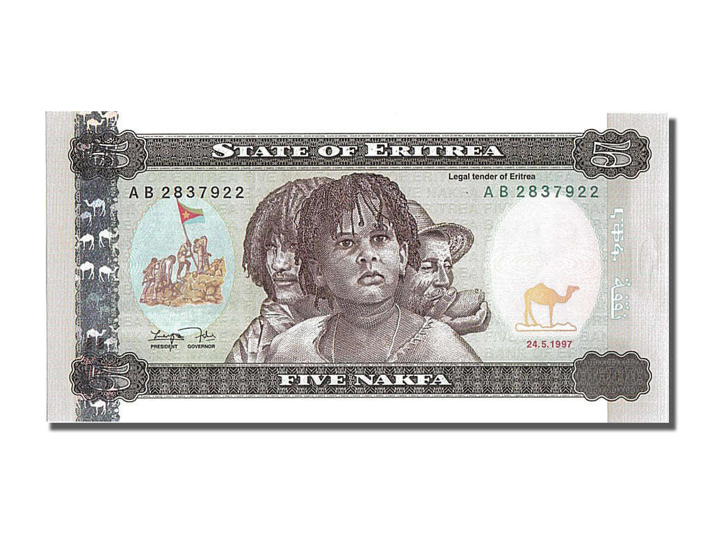 Banknote, Eritrea, 5 Nakfa, 1997, 1997-05-24, UNC(65-70)
