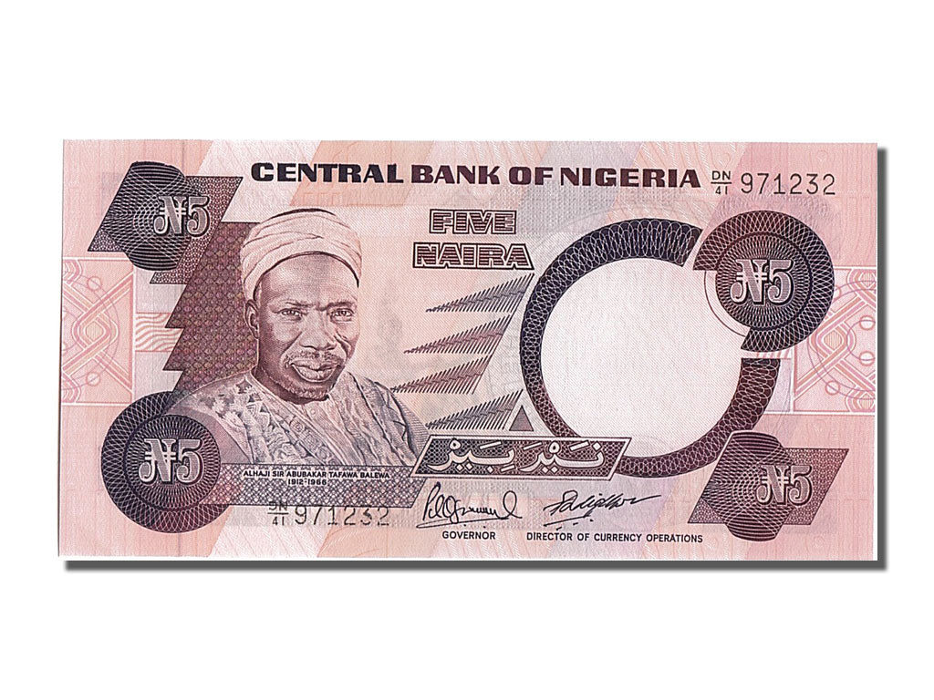 Billet, Nigéria, 5 Naira, NEUF