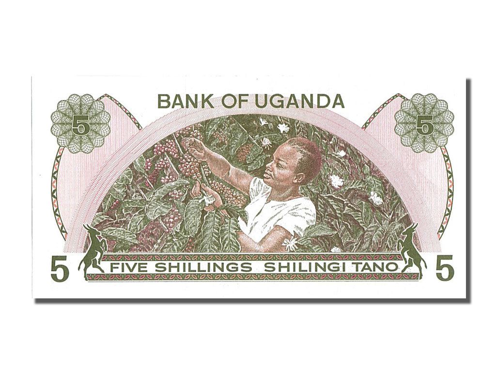 Banknote, Uganda, 5 Shillings, UNC(65-70)