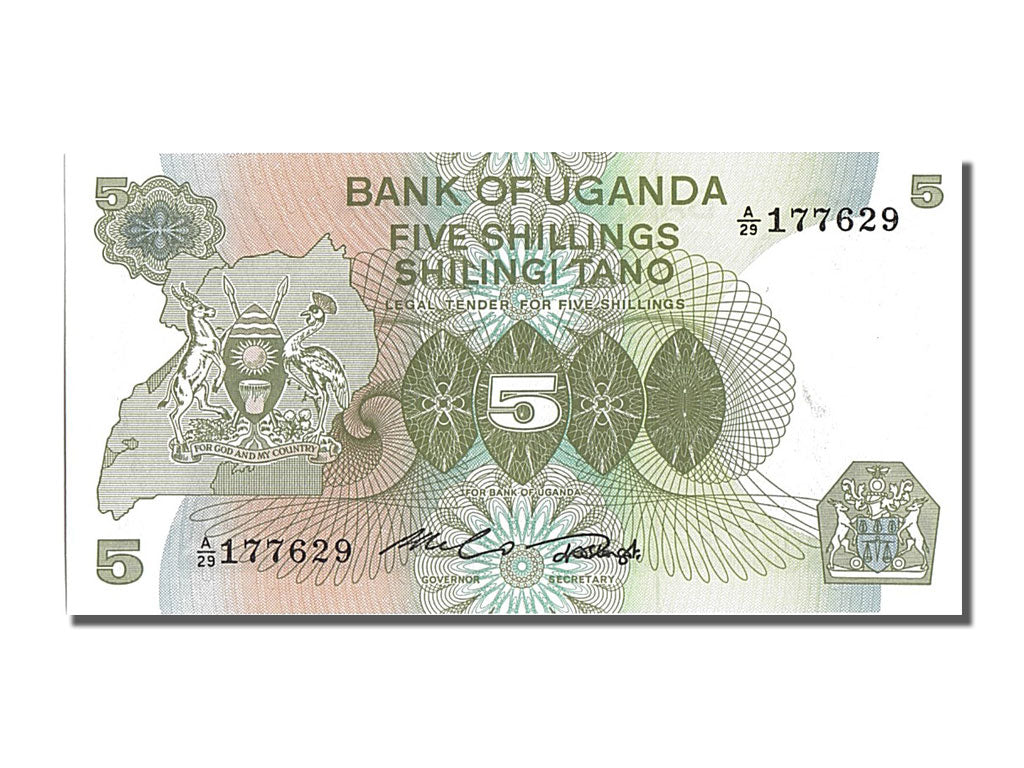 Banknote, Uganda, 5 Shillings, UNC(65-70)