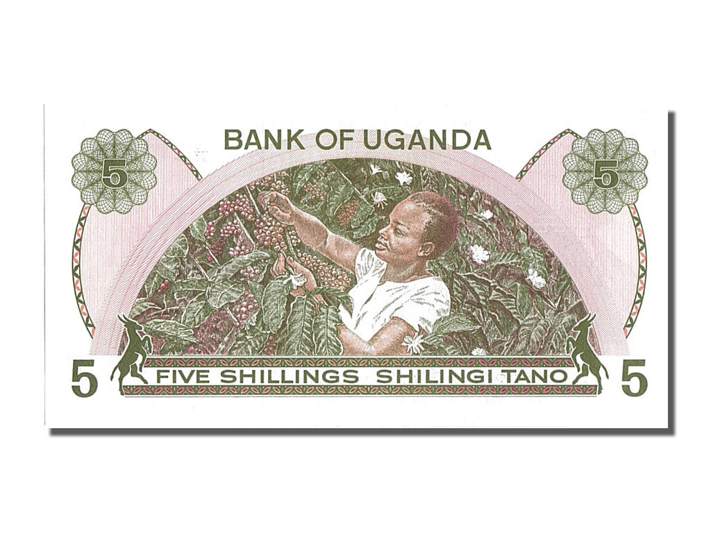 Banknote, Uganda, 5 Shillings, UNC(65-70)