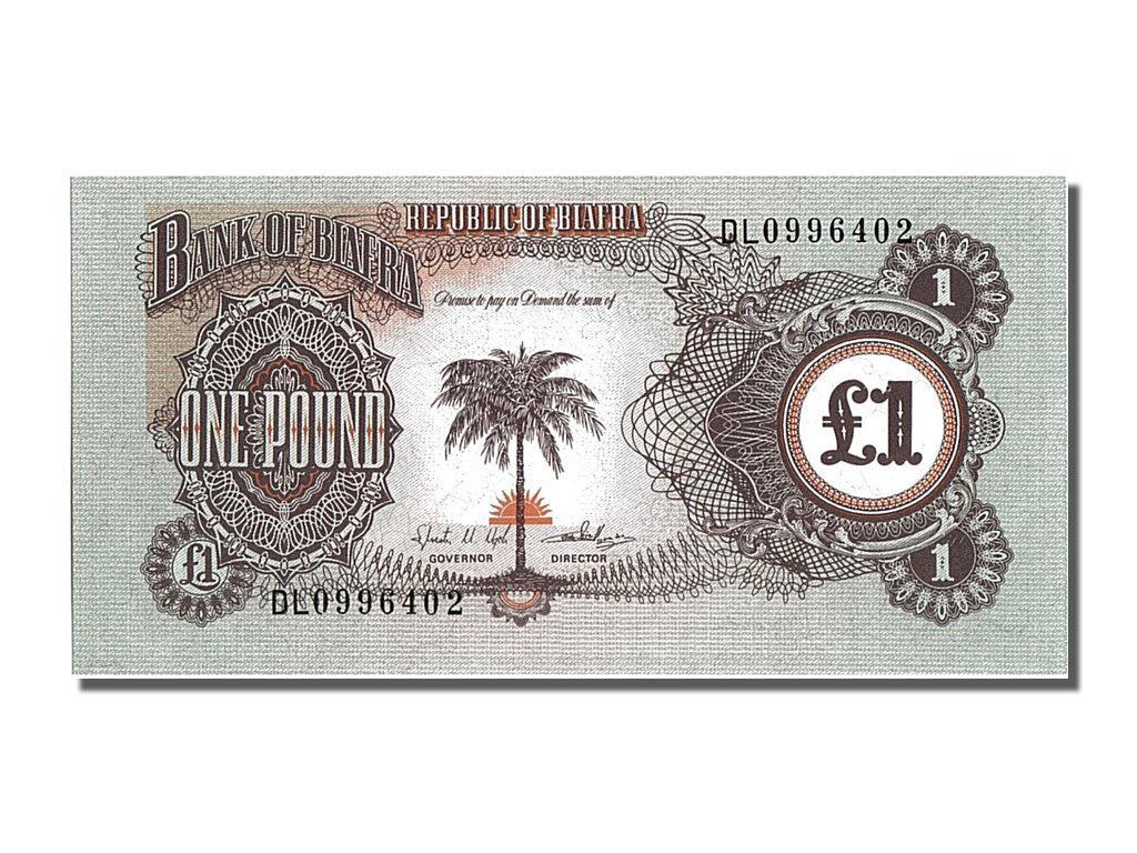 Billete, 1 Pound, Biafra, UNC