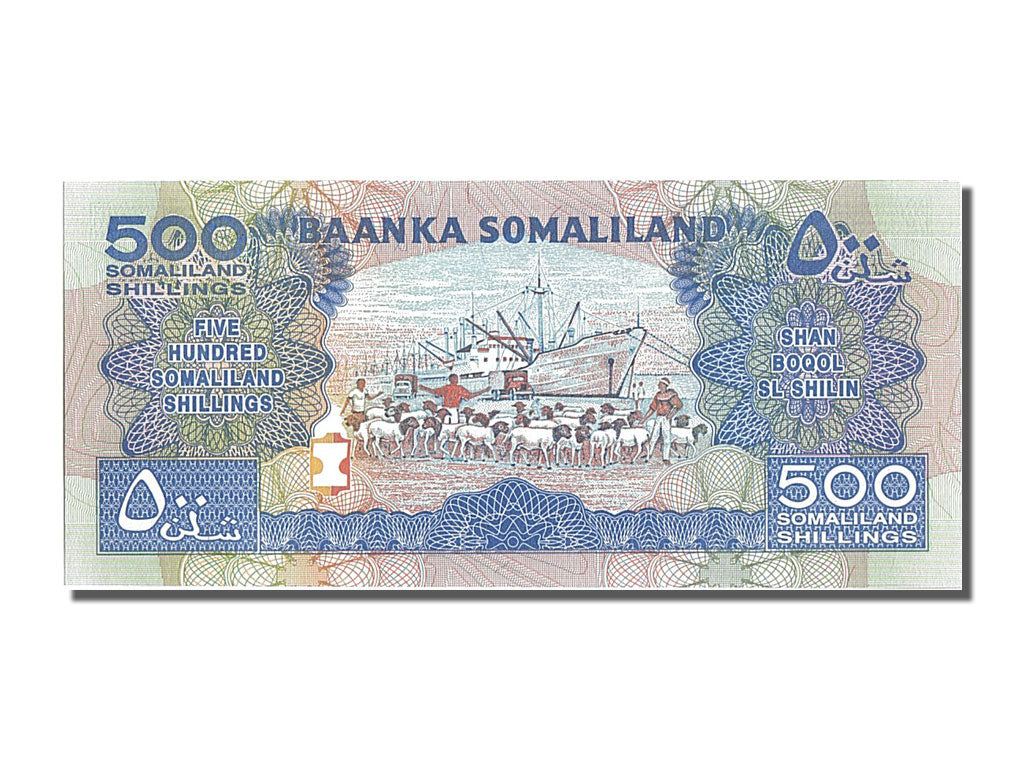 Banconote, Somaliland, 500 Shillings = 500 Shilin, 1996, FDS