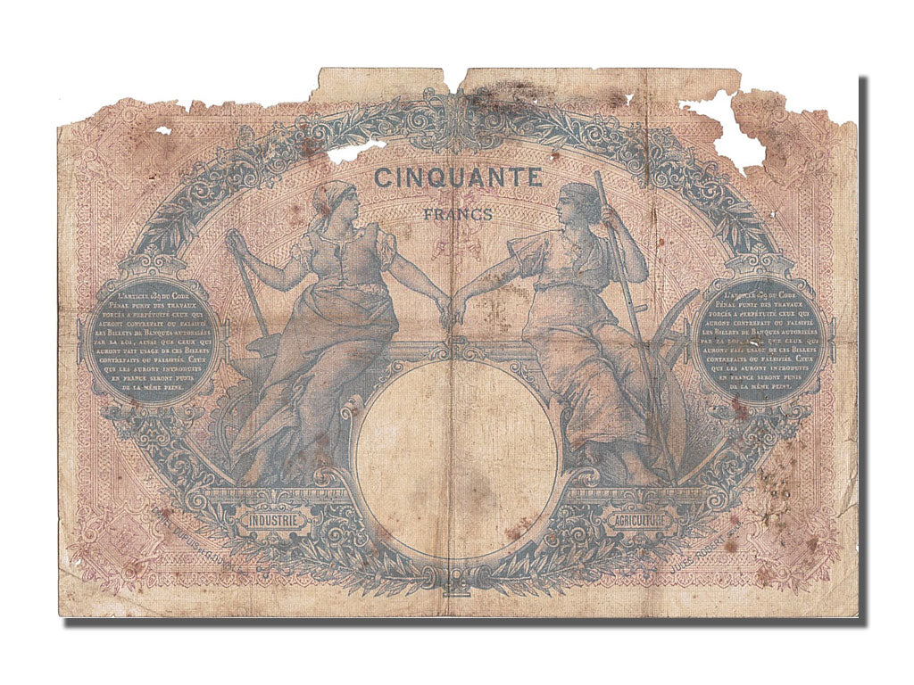 Billete, Francia, 50 Francs, 50 F 1889-1927 ''Bleu et Rose'', 1904, 1904-11-11