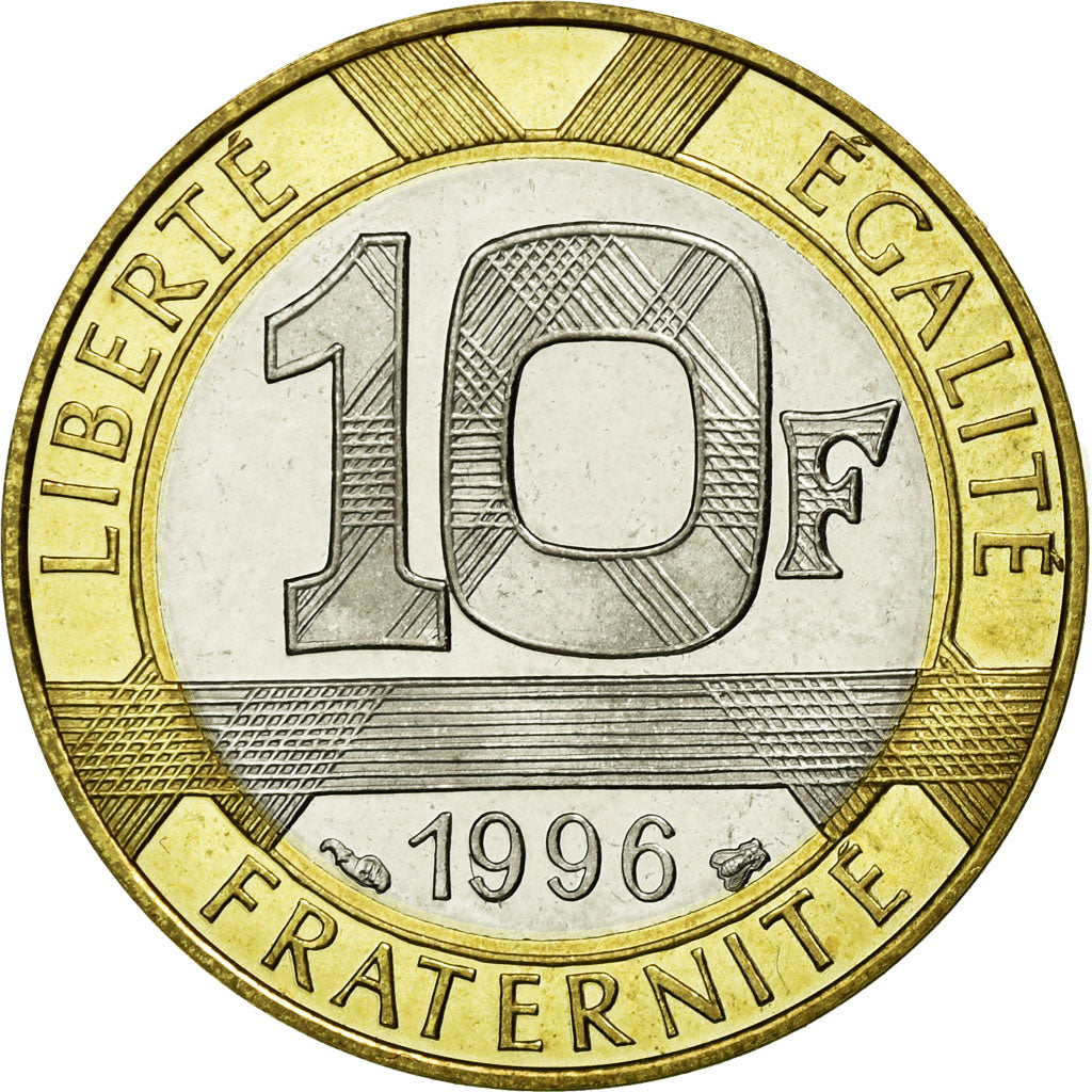 Moneda, Francia, Génie, 10 Francs, 1996, FDC, Aluminio - bronce, Gadoury:827a