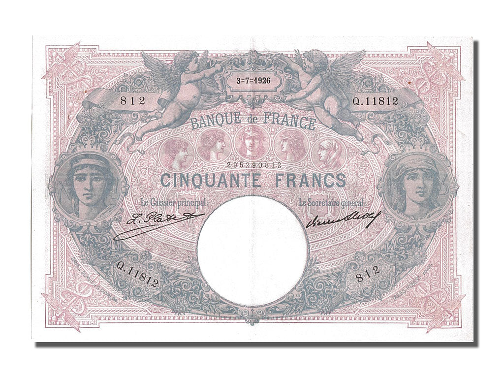 Billet, France, 50 Francs, 50 F 1889-1927 ''Bleu et Rose'', 1926, 1926-07-03