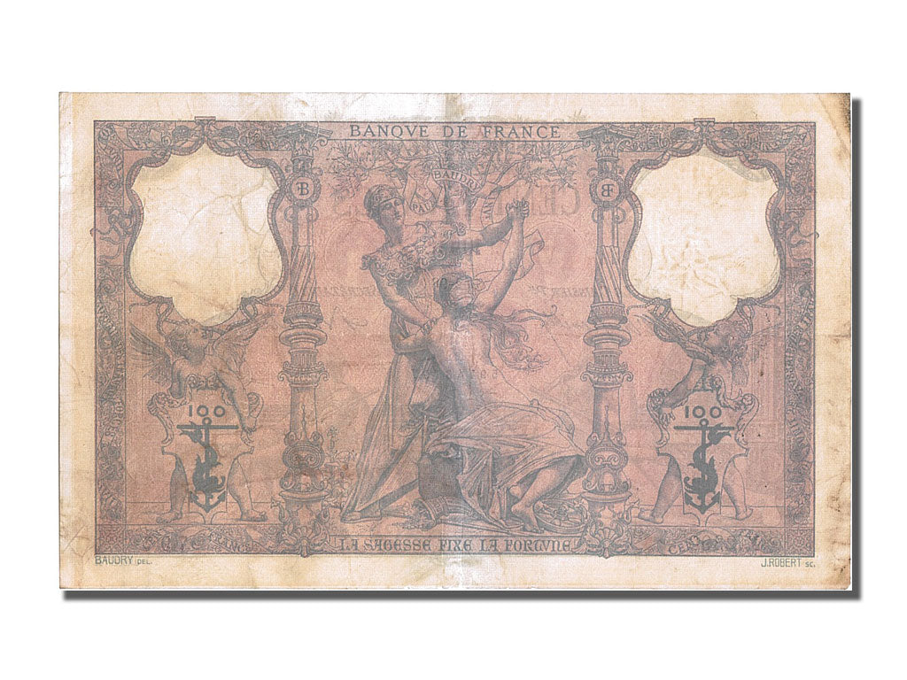 Banknote, France, 100 Francs, 100 F 1888-1909 ''Bleu et Rose'', 1898
