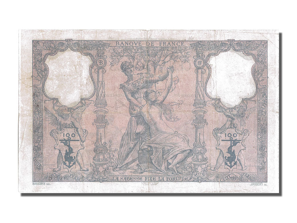 Banknote, France, 100 Francs, 100 F 1888-1909 ''Bleu et Rose'', 1902
