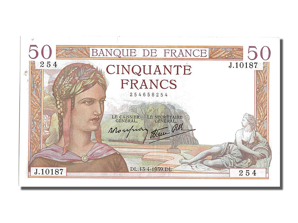 Banknote, France, 50 Francs, 50 F 1934-1940 ''Cérès'', 1939, 1939-04-13