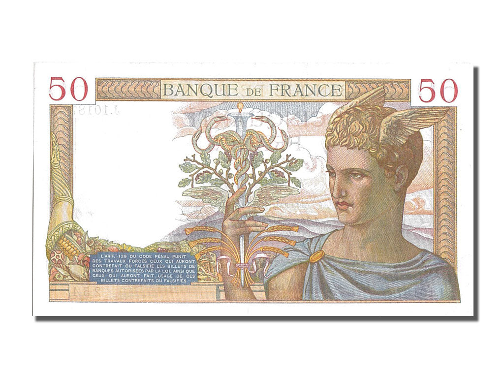 Banknote, France, 50 Francs, 50 F 1934-1940 ''Cérès'', 1939, 1939-04-13