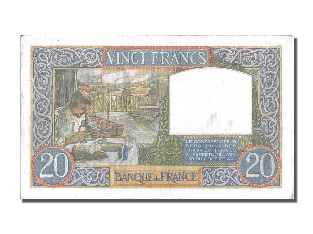 Billete, Francia, 20 Francs, 20 F 1939-1942 ''Science et Travail'', 1941