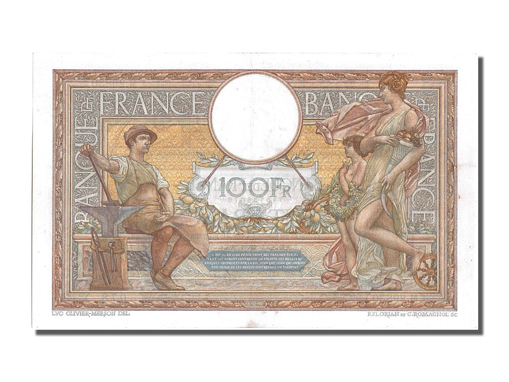 Billet, France, 100 Francs, 100 F 1908-1939 ''Luc Olivier Merson'', 1931