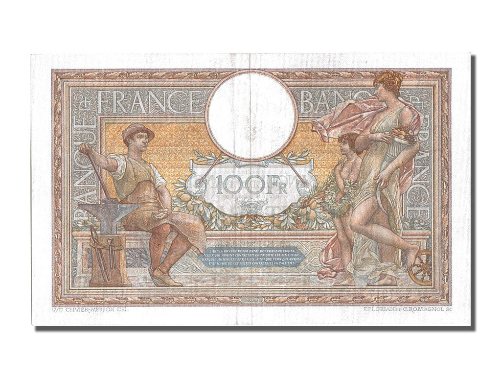 Banknote, France, 100 Francs, 100 F 1908-1939 ''Luc Olivier Merson'', 1930