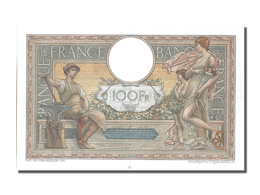 Billet, France, 100 Francs, 100 F 1908-1939 ''Luc Olivier Merson'', 1926