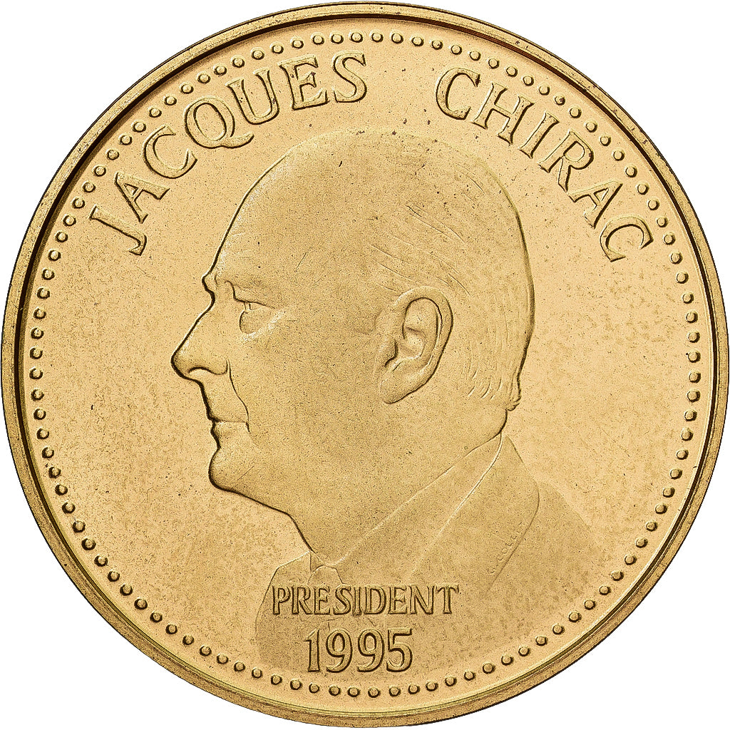 France, Medal, Jacques Chirac, Elections Présidentielles, 1995, MS(64), Gilt