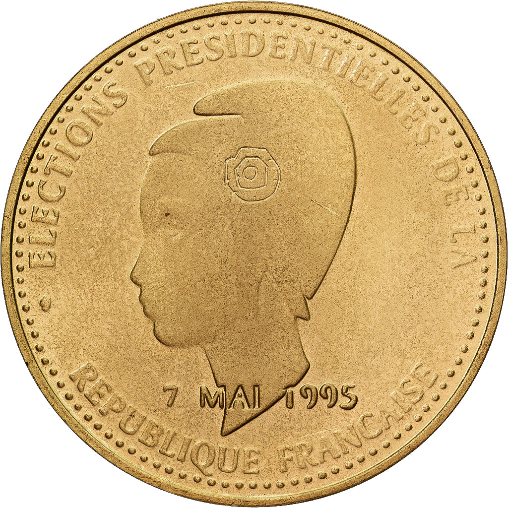 France, Medal, Jacques Chirac, Elections Présidentielles, 1995, MS(64), Gilt
