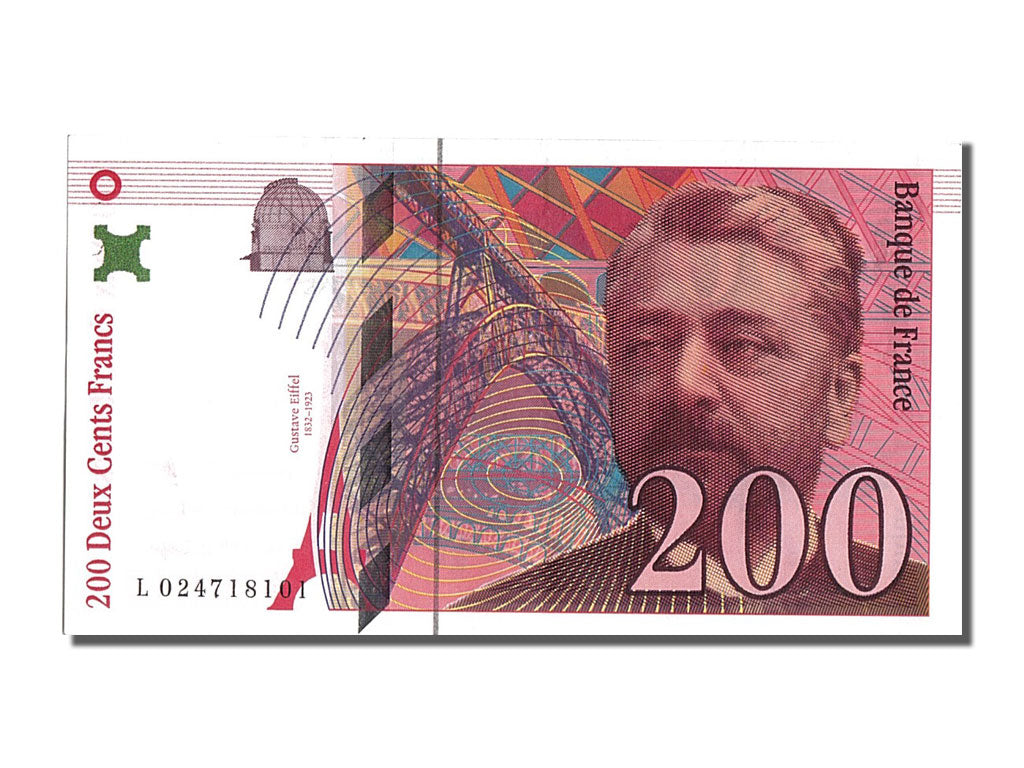 Banknote, France, 200 Francs, 200 F 1995-1999 ''Eiffel'', 1996, UNC(60-62)