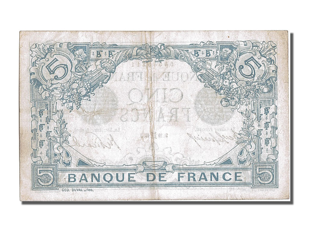 Billet, France, 5 Francs, 5 F 1912-1917 ''Bleu'', 1913, 1913-05-20, TTB+