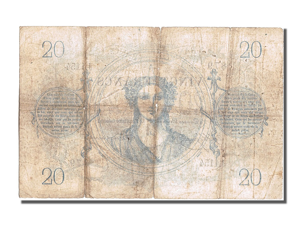 Banknote, France, 20 Francs, ...-1889 Circulated during XIXth, 1872, 1872-10-30