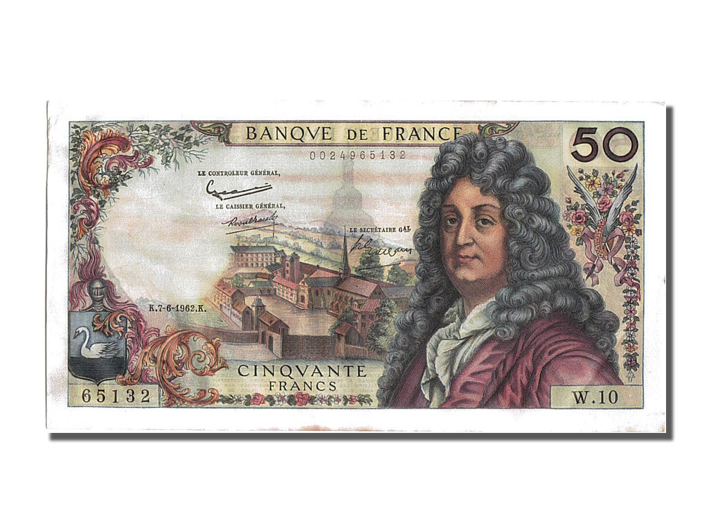 Banknote, France, 50 Francs, 50 F 1962-1976 ''Racine'', 1962, 1962-06-07