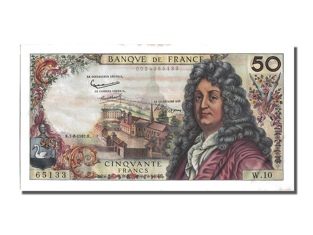 Banknote, France, 50 Francs, 50 F 1962-1976 ''Racine'', 1962, 1962-06-07