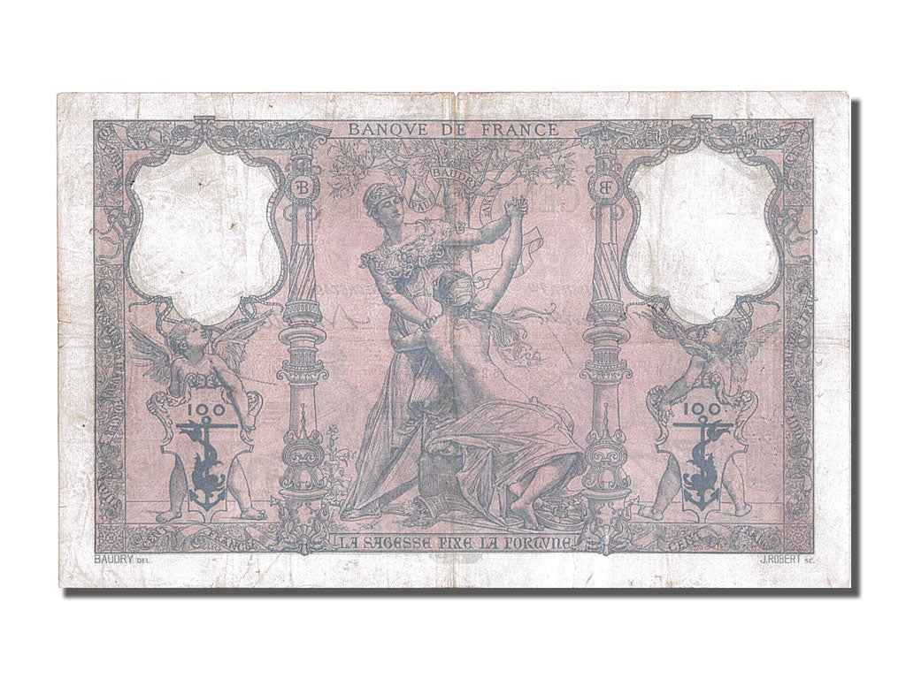 Banknot, Francja, 100 Francs, Bleu et Rose, 1898, 1898-07-01, AU(50-53)