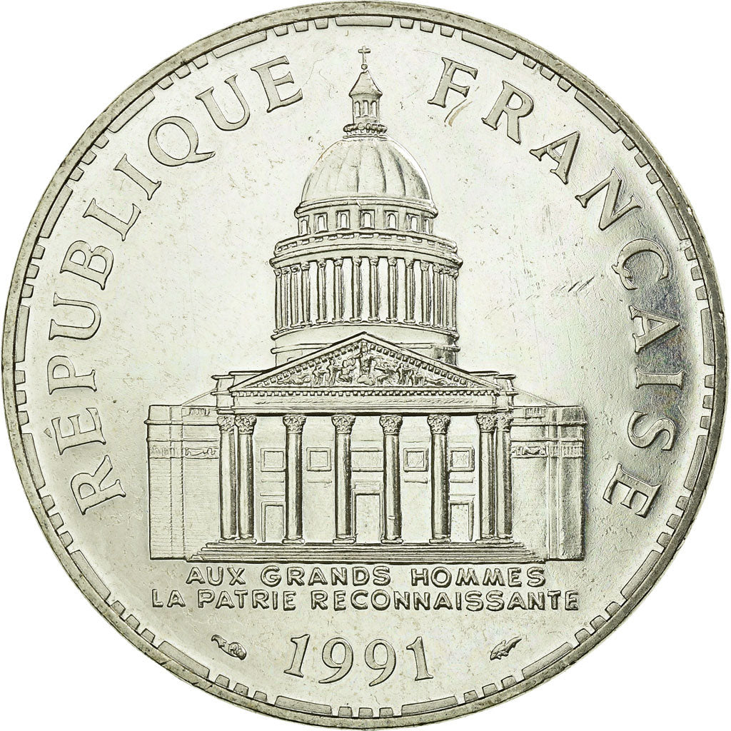 Coin, France, Panthéon, 100 Francs, 1991, Paris, MS(65-70), Silver, Gadoury:898