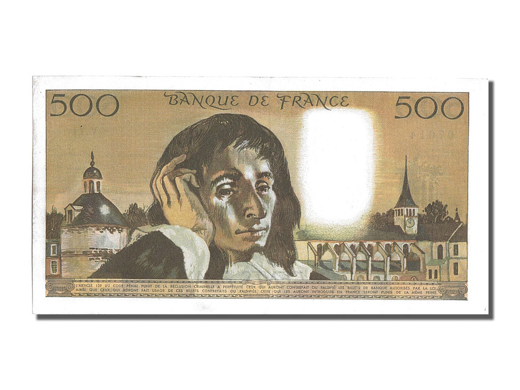 Banconote, Francia, 500 Francs, 500 F 1968-1993 ''Pascal'', 1969, 1969-01-02