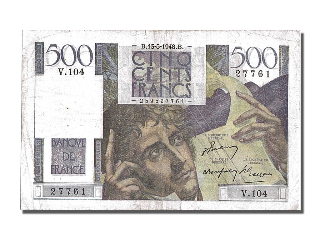 Biljet, Frankrijk, 500 Francs, 500 F 1945-1953 ''Chateaubriand'', 1948