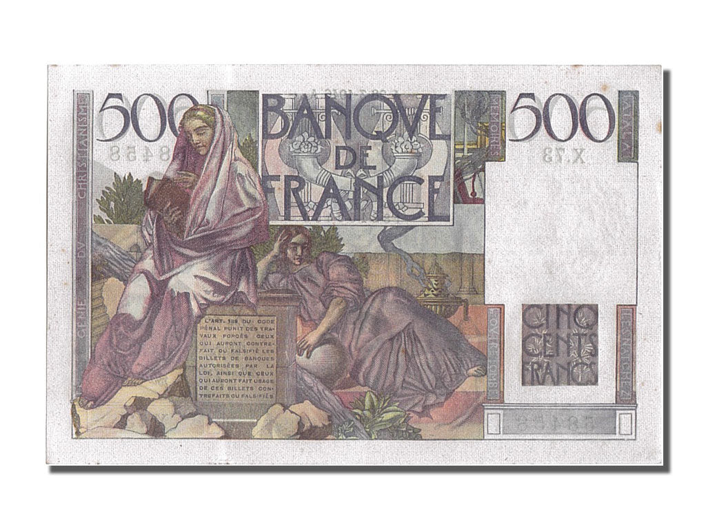 Billet, France, 500 Francs, 500 F 1945-1953 ''Chateaubriand'', 1946, 1946-03-28