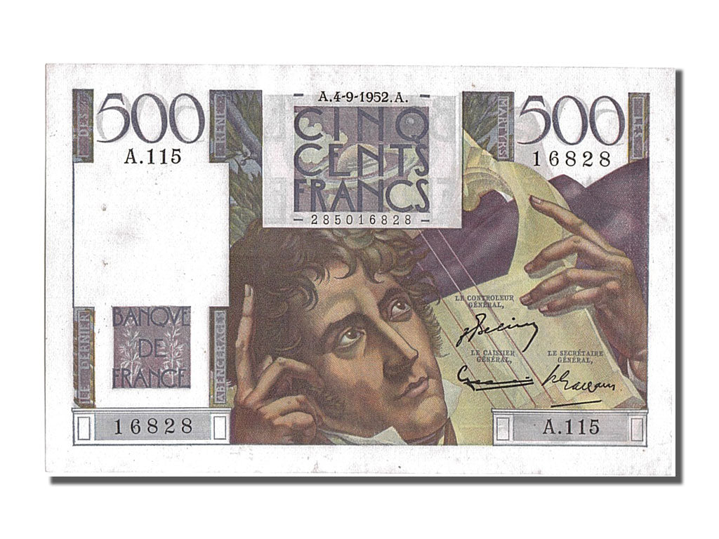 Biljet, Frankrijk, 500 Francs, 500 F 1945-1953 ''Chateaubriand'', 1952